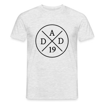 Dad 19 Kreis - Farbwechsel - Männer T-Shirt - Grau meliert - Vorne - AI Model Male 178 dark (178cm)