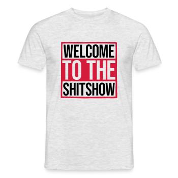 Funny saying Shitshow - Men's T-Shirt - heather grey - Front - AI Model Male 178 dark (178cm)