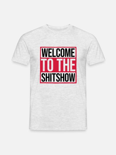 Witziger Spruch Shitshow - Männer T-Shirt - Grau meliert