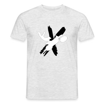 Motocross X black - Men's T-Shirt - heather grey - Front - AI Model Male 178 dark (178cm)