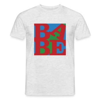 Babe WordPlay art original 6 - T-shirt homme - gris chiné - Devant - AI Model Male 178 dark (178cm)