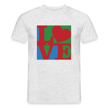 Love WordPlay original art 5 - Men's T-Shirt - heather grey - Front - AI Model Male 178 dark (178cm)