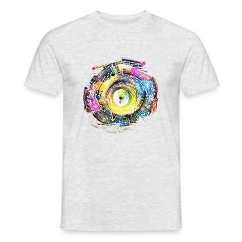 Music Circle - Men's T-Shirt - heather grey - Front - AI Model Male 178 dark (178cm)
