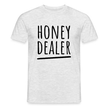 Honey Dealer Beekeeper Bee Honey Beekeeping Honeycomb - Men's T-Shirt - heather grey - Front - AI Model Male 178 dark (178cm)