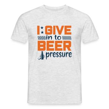 Bière - T-shirt homme - gris chiné - Devant - AI Model Male 178 dark (178cm)