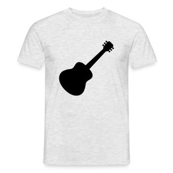 Silhouette Gitarrist Gitarre spielen - Männer T-Shirt - Grau meliert - Vorne - AI Model Male 178 dark (178cm)