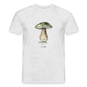 1Bis - Männer T-Shirt - Grau meliert - Vorne - AI Model Male 178 dark (178cm)