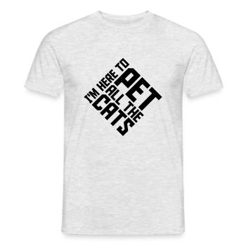 Animaux de compagnie tous les chats - T-shirt homme - gris chiné - Devant - AI Model Male 178 dark (178cm)