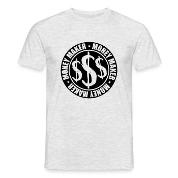 Logo Around Money Maker - Men's T-Shirt - heather grey - Front - AI Model Male 178 dark (178cm)