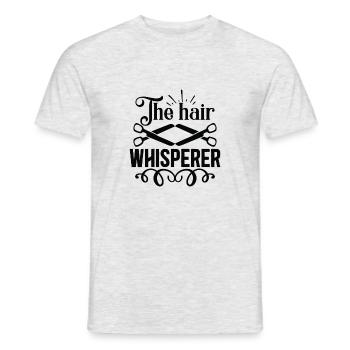 The hair whisperer - Men's T-Shirt - heather grey - Front - AI Model Male 178 dark (178cm)