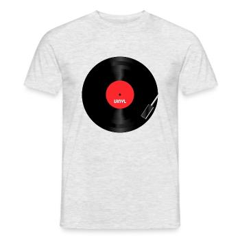 Vinyl - Männer T-Shirt - Grau meliert - Vorne - AI Model Male 178 dark (178cm)
