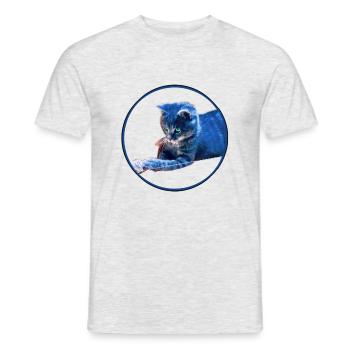 Spielende Kätzchen - Männer T-Shirt - Grau meliert - Vorne - AI Model Male 178 dark (178cm)