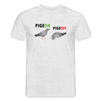 Pigeon Pigeoff - Bird Birdwatcher Birdwatching Pig - Männer T-Shirt - Grau meliert - Vorne - AI Model Male 178 dark (178cm)