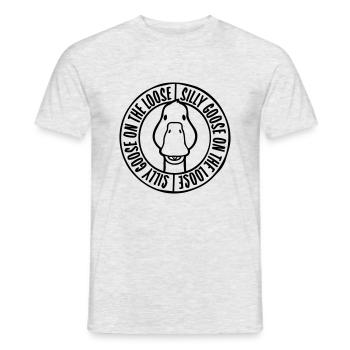 goose on the loose - Men's T-Shirt - heather grey - Front - AI Model Male 178 dark (178cm)