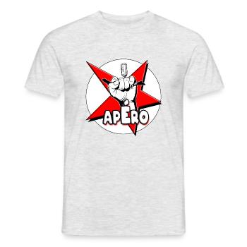 Apero bad boy red star - Men's T-Shirt - heather grey - Front - AI Model Male 178 dark (178cm)