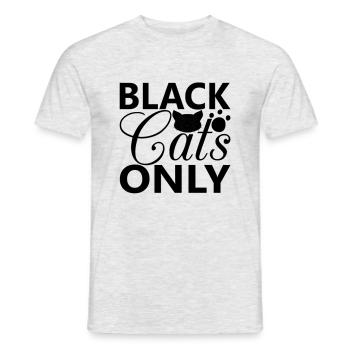 Black Cats Only - Männer T-Shirt - Grau meliert - Vorne - AI Model Male 178 dark (178cm)