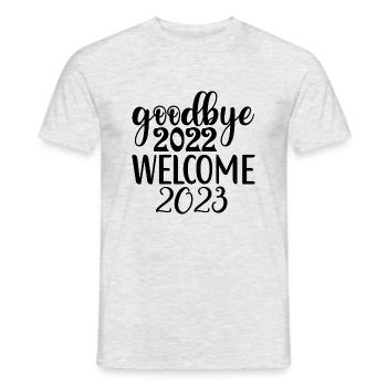 Goodbye 2022 Welcome 2023 - Men's T-Shirt - heather grey - Front - AI Model Male 178 dark (178cm)