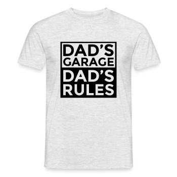 Dad´s Garage Dad´s Rules - Männer T-Shirt - Grau meliert - Vorne - AI Model Male 178 dark (178cm)