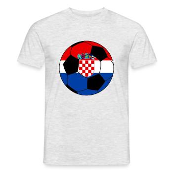Fußball Kroatien - Männer T-Shirt - Grau meliert - Vorne - AI Model Male 178 dark (178cm)