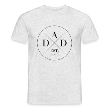 DAD EST 2023 futurs pères famille parents - T-shirt homme - gris chiné - Devant - AI Model Male 178 dark (178cm)
