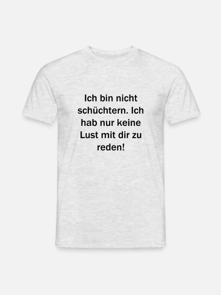 Ich bin nicht schüchtern. - Männer T-Shirt - Grau meliert