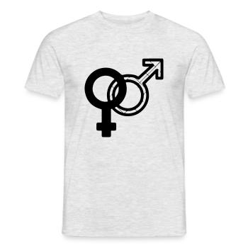 mâleandfemale - T-shirt homme - gris chiné - Devant - AI Model Male 178 dark (178cm)