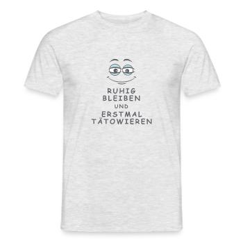 Tätowieren - Männer T-Shirt - Grau meliert - Vorne - AI Model Male 178 dark (178cm)