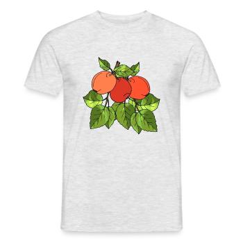Äpfel - Männer T-Shirt - Grau meliert - Vorne - AI Model Male 178 dark (178cm)