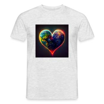 Love our Earth - Männer T-Shirt - Grau meliert - Vorne - AI Model Male 178 dark (178cm)