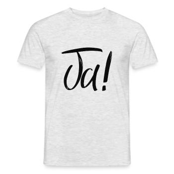 Ja! - Männer T-Shirt - Grau meliert - Vorne - AI Model Male 178 dark (178cm)