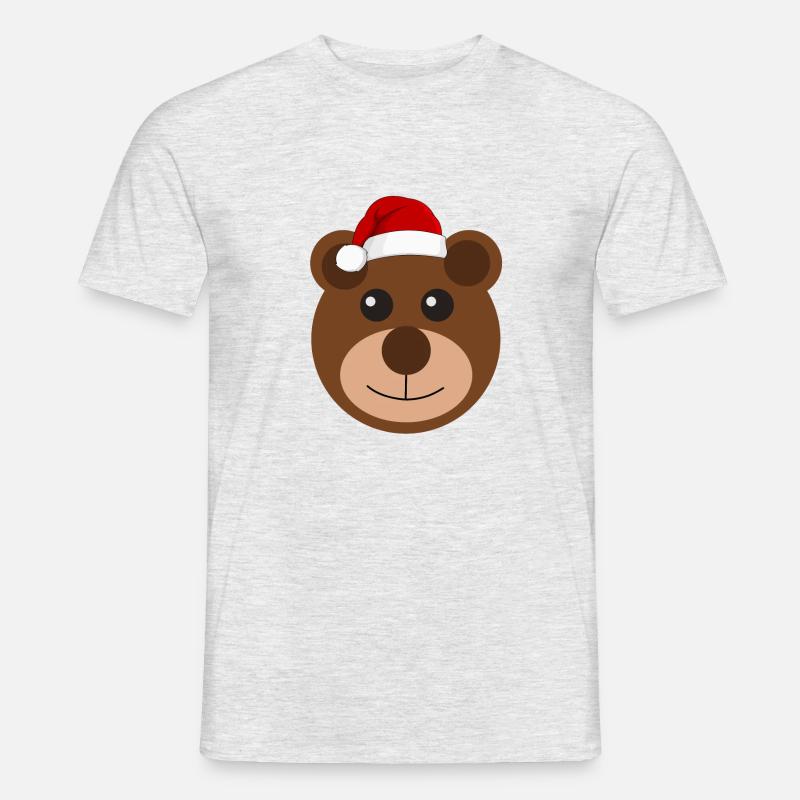 Weihnachtsbär - Männer T-Shirt - Grau meliert