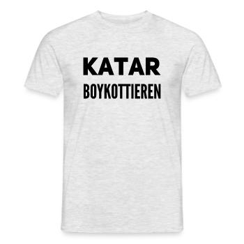 WM Katar - Männer T-Shirt - Grau meliert - Vorne - AI Model Male 178 dark (178cm)