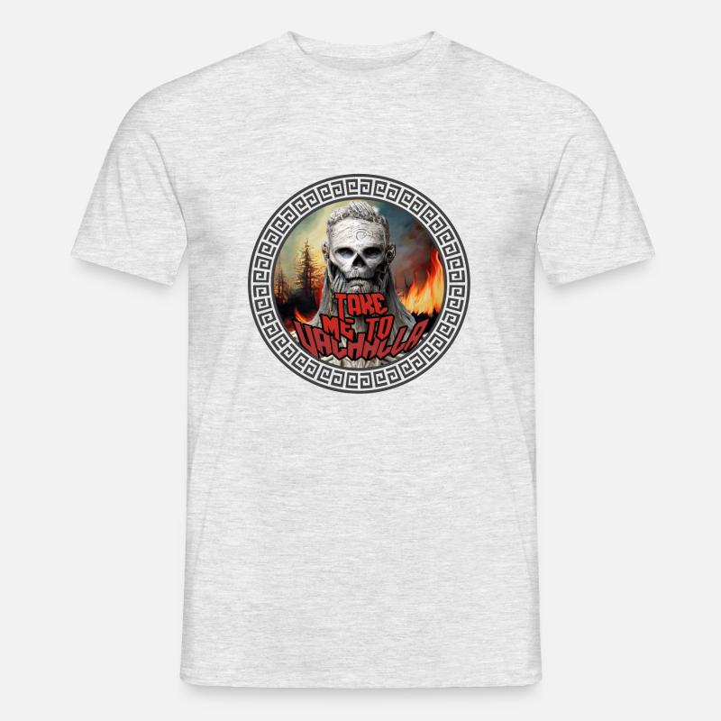Wikinger Bring mich nach Walhalla - Männer T-Shirt - Grau meliert