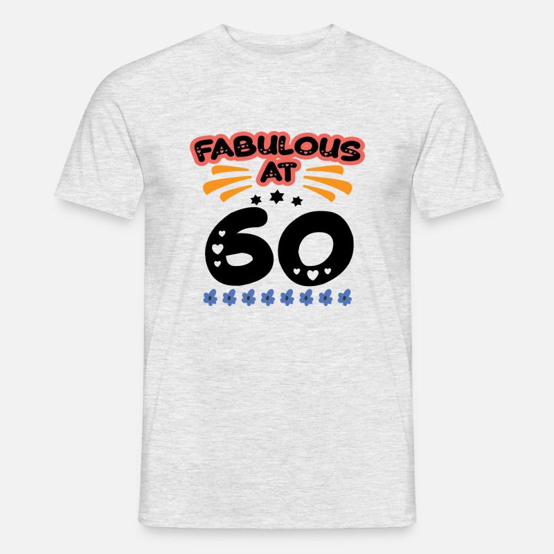 Fabulous At 60 - Männer T-Shirt - Grau meliert