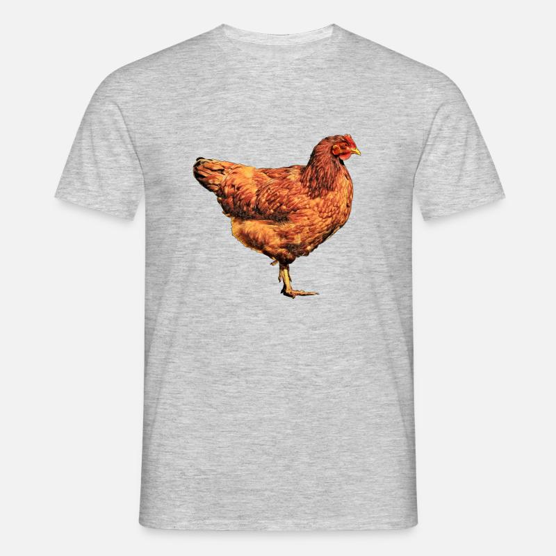 Gallina rossiccia - Maglietta da uomo - grigio melange