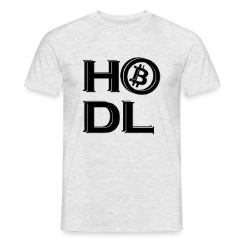Crypto Bitcoin Trading - T-shirt homme - gris chiné - Devant - AI Model Male 178 dark (178cm)