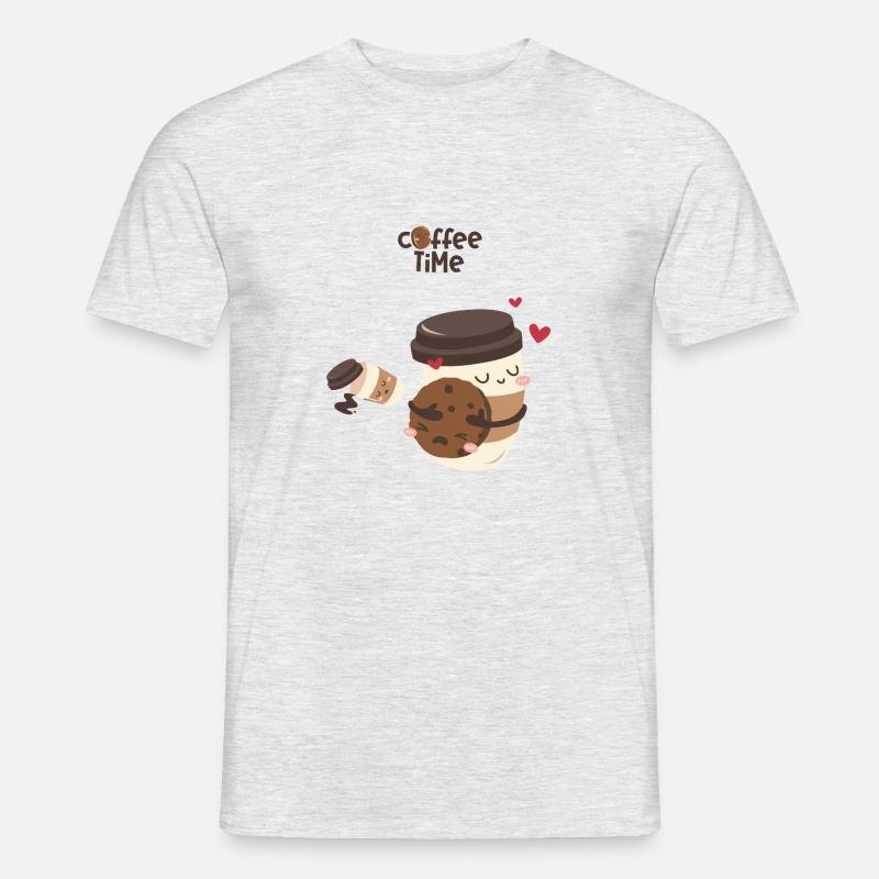 Kaffeezeit 2 - Männer T-Shirt - Grau meliert