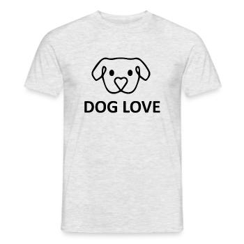 Dog Hund - Männer T-Shirt - Grau meliert - Vorne - AI Model Male 178 dark (178cm)