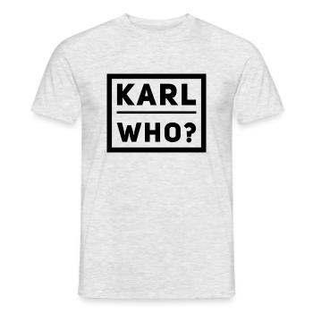Karl who? - Männer T-Shirt - Grau meliert - Vorne - AI Model Male 178 dark (178cm)