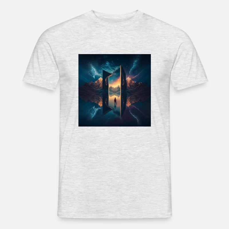 Infinite Dreamscape - Männer T-Shirt - Grau meliert