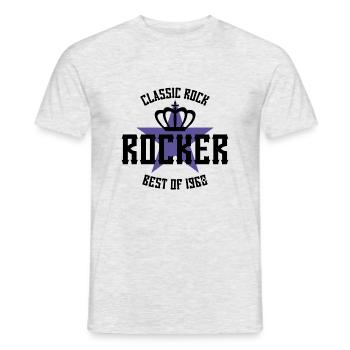 ROCKER STAR BEST OF 1960 - T-shirt homme - gris chiné - Devant - AI Model Male 178 dark (178cm)