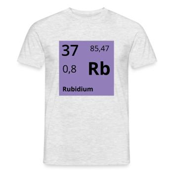 Rubidium - Männer T-Shirt - Grau meliert - Vorne - AI Model Male 178 dark (178cm)