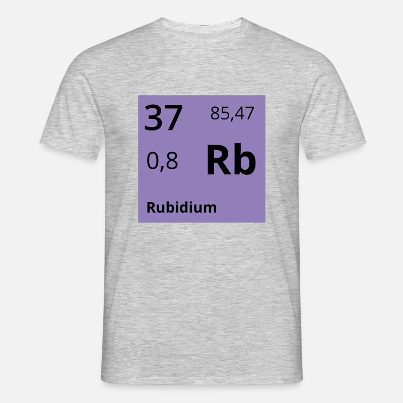 Rubidium - Männer T-Shirt - Grau meliert