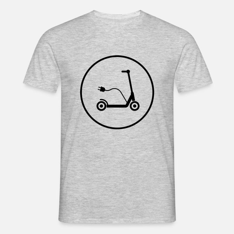 E-Scooter E-Roller Scooter - Männer T-Shirt - Grau meliert