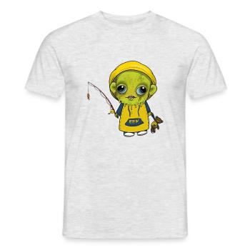 Little Green Monster EEK - Men's T-Shirt - heather grey - Front - AI Model Male 178 dark (178cm)