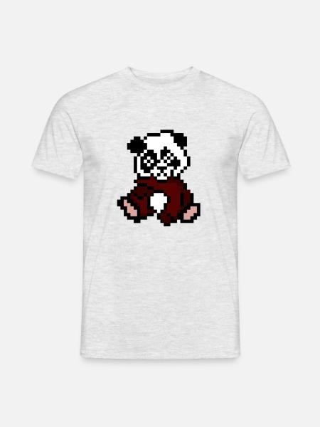 Natur Panda - Männer T-Shirt - Grau meliert
