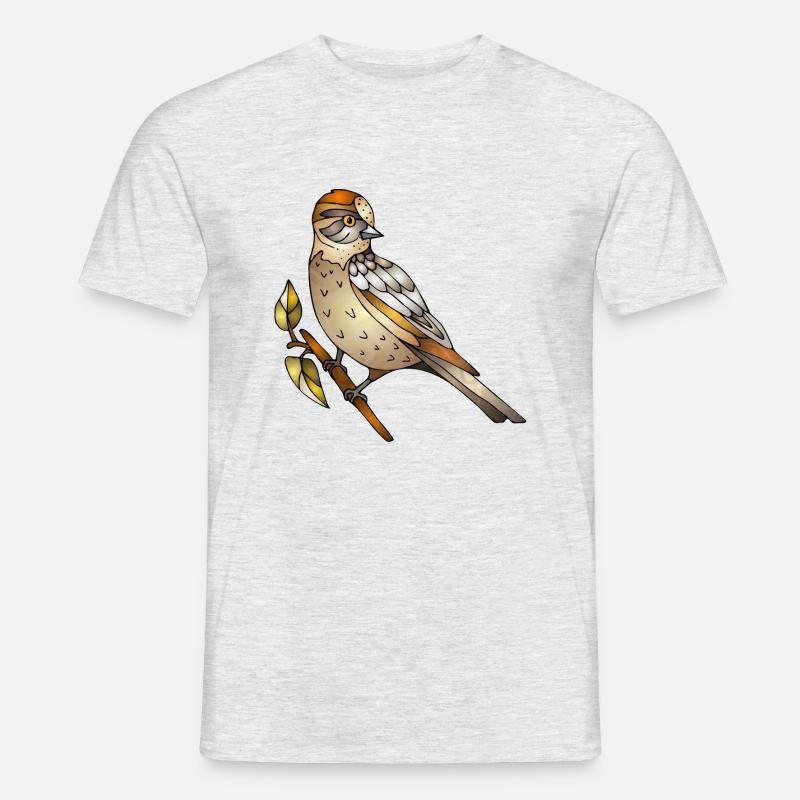 Vogel - Männer T-Shirt - Grau meliert