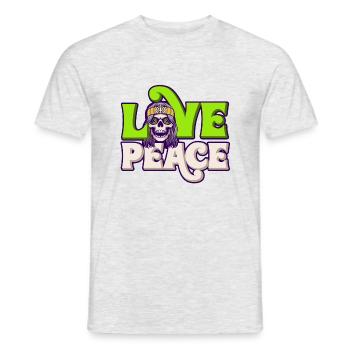 Hippie - Männer T-Shirt - Grau meliert - Vorne - AI Model Male 178 dark (178cm)