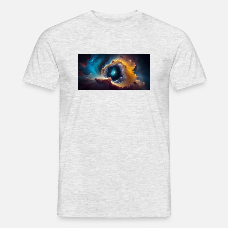 Bluewing Nebula ekstrem tæt på Galaxy - Mænd T-shirt - grå meleret