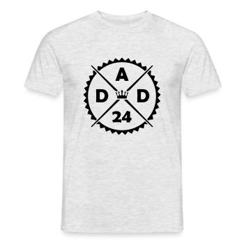 dad 24 - Männer T-Shirt - Grau meliert - Vorne - AI Model Male 178 dark (178cm)